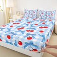 thumbnail image 3 of Feelyou Bowknot Cherry Full Size Sheets, Dreamy Fairy Princess Bed Sheets, 4-Piece, 3 of 7