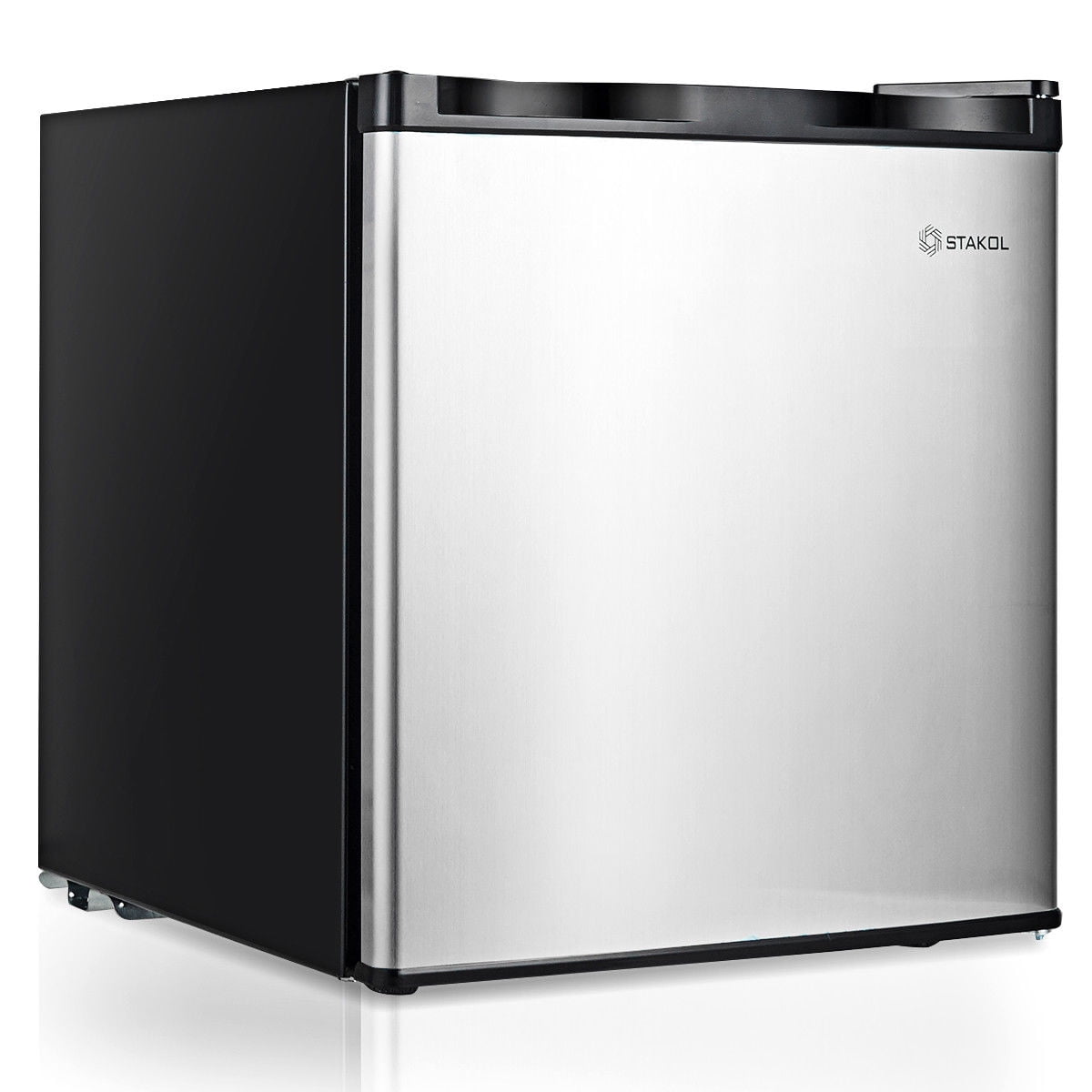 STAKOL 1.1 cu.ft. Compact Single Door Mini Upright Freezer w/Stainless Steel Door Dorm