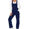 thumbnail image 3 of Incredible Savings,Women's Snow Ski Overalls,Windproof Insulated Romper Athletic Snow Pants,Perfect for Winter Sports Holiday Tree Skirts|100%Polyester,Navy,Sopatenor, 3 of 8