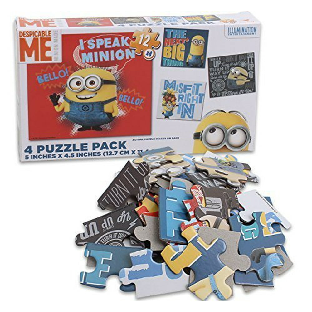 Minions 4 Puzzle Pack (4 X 12) I speak Minion