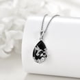 thumbnail image 2 of Hummingbird Necklace Sterling Silver Black Obsidian Pendant Tourmaline Crystal Healing Jewelry Spiritual Protection Gifts for Women, 2 of 6