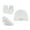 White, variant on 3Pcs/Set Newborn Beanie Hat, Anti Slip Baby Socks and Cotton Gloves No Scratch Mittens Beanie Cap