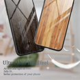 thumbnail image 3 of Funda de vidrio con vetas de madera para Xiaomi Redmi K60e, marrón oscuro, 3 of 5