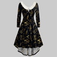 thumbnail image 1 of Joyeux Noël TIMIFIS Mode Automne pour Femmes Robe Vintage à Fleurs Évasée en Ligne A Swing Décontractée pour Fête Robe de Fête pour Femmes, 1 of 5