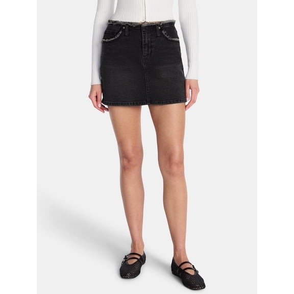 Madden NYC Women's Fray Mini Skirt, Sizes XXS-XXL