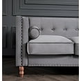 thumbnail image 2 of Kittleson 60'' Velvet Tuxedo Arm Loveseat, 2 of 7