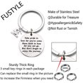 thumbnail image 5 of harmtty Stainless Steel Words Print Hanging Key Chain Ring Pendant Graduation Gift Decor,Multicolor, 5 of 5