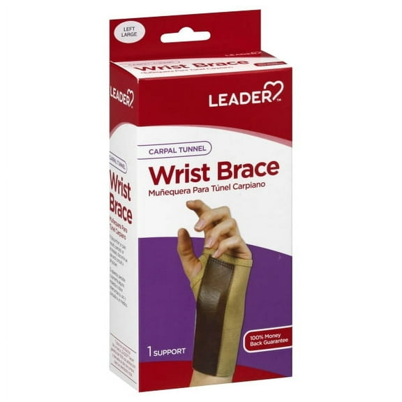 Leader Carpal Tunnel Wrist Brace, Large, Left, 1ct 096295124477S748