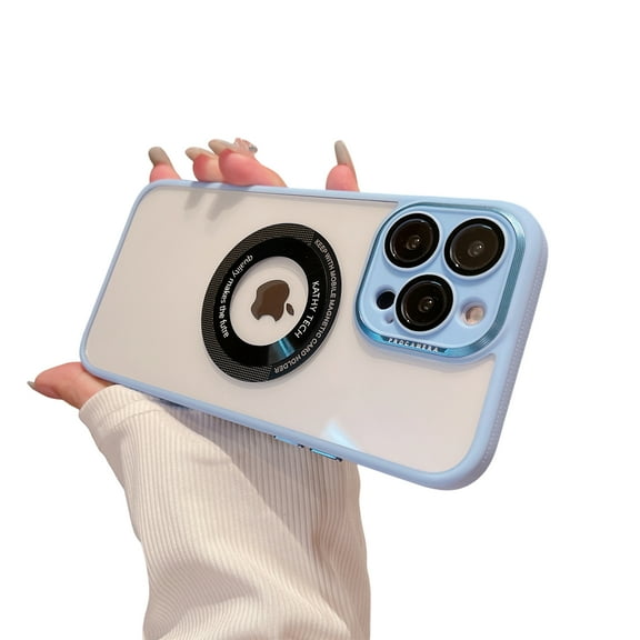 ELEHOLD for iPhone 13 Pro Max, Compatible with MagSafe Case,Slim Lightweight Anti-Scratch Shockproof Soft TPU Camera Lens Protector Acrylic Transparent Back Cover, blue