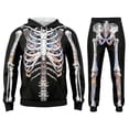 thumbnail image 6 of CONFREE Halloween Mens Tracksuit 2 Peice Lined Sweat Suit for Men Hallowmas Skeleton Graphic Hoodies Joggers Outfits Cozy Fall Winter Sweatsuits Set, 6 of 7