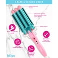 thumbnail image 2 of Bliss 3 Barrel Curling Iron - Adjustable Temperature Crimper Hair Tool - Curling Iron for Women, 2 of 8
