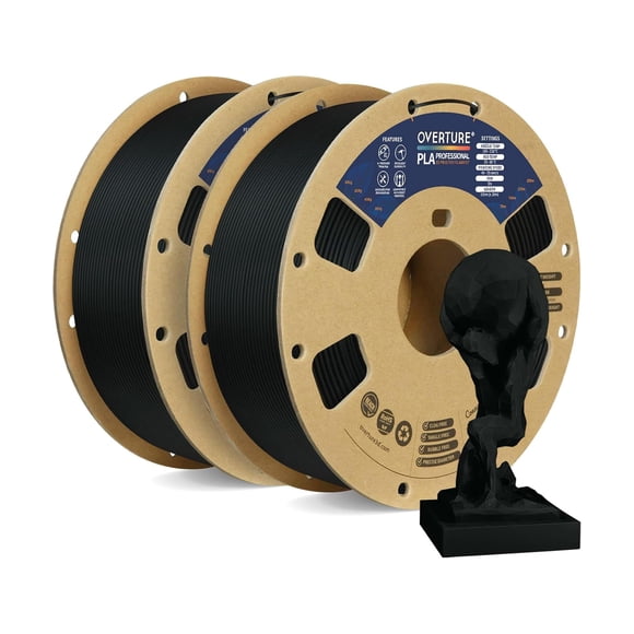 OVERTURE PLA Plus (PLA+) Filament 1.75mm, Stronger & More Durable, Professional Toughness 3D Printer Filament 1kg (2.2lbs), High Precision +/- 0.02mm