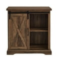 thumbnail image 5 of Walker Edison Sliding Barn Door Accent Cabinet, Rustic Oak, 5 of 9