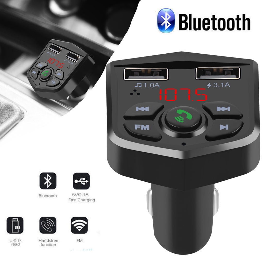 Wireless Bluetooth Handsfree Car Kit FM Transmitter MP3 Player Dual USB Charger* 