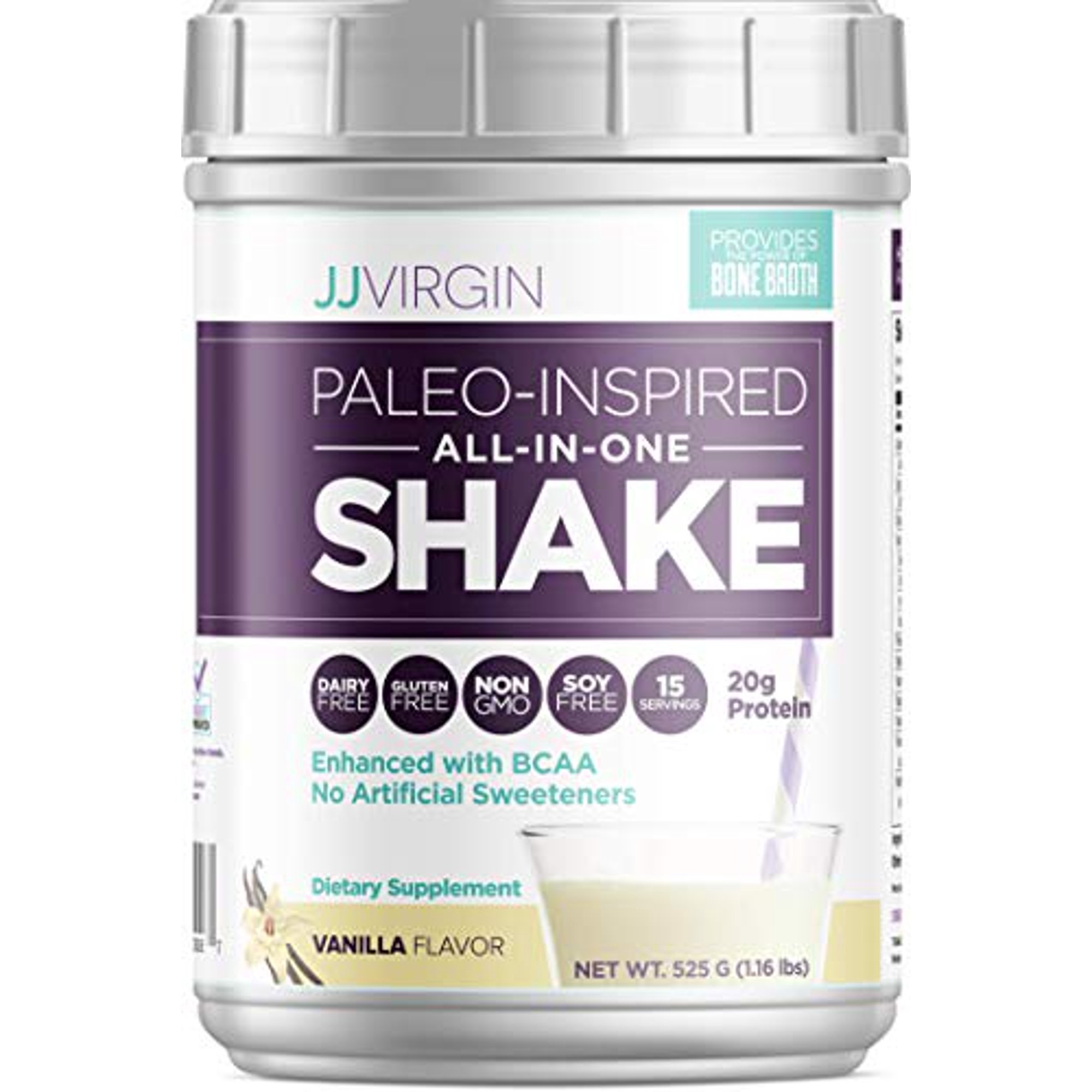 Jj Virgin Vanilla Paleo Inspired All In One Shake Paleo Keto Friendly Protein Powder 15 Servings 1 16 Pounds Walmart Canada