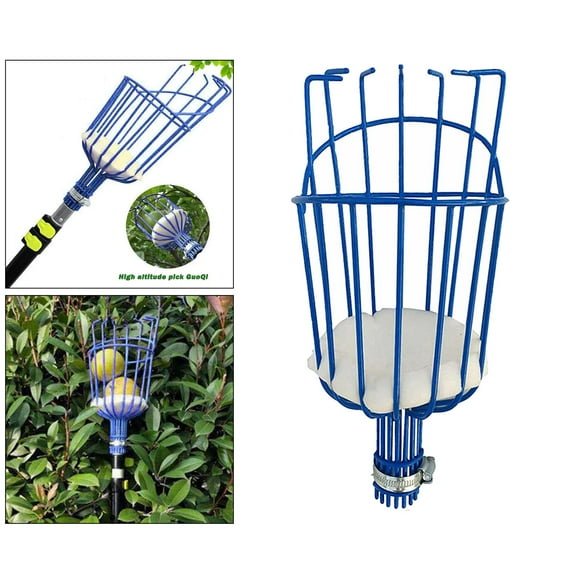 Fruit Picker Tool, Fruit Picker, Lightweight Basket, Fruit Grapple, Easy to Assemble, Fruit Picker, Tree Picker to Maintain, Blue
