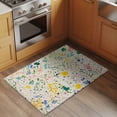 thumbnail image 2 of 2x3 Ft Entryway Area Rug, Pastoral Florals Kitchen Rug Runner Washable Floor Mat, Spring Flowers Garden Modernism Art Non Slip Indoor Door Mat Throw Carpet for Bathroom Living Room Bedroom, 2 of 8