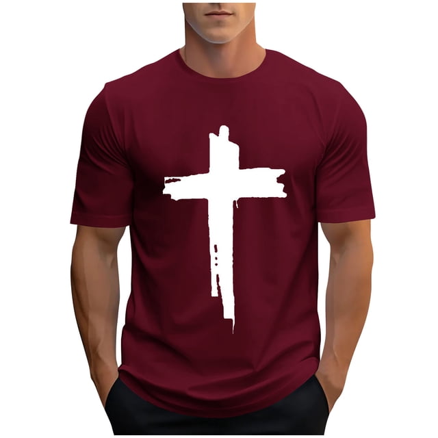 Camisetas de Manga Larga para Hombres Nueva Moda Casual Impresión Deportiva Camiseta, Top de Cuello Redondo de Poliéster de Algodón para el Uso Diario
