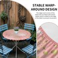 thumbnail image 2 of Pink Snowflake Christmas Round Tablecloth for 36-44 Inch Tables, Fitted Table Cover with Elastic Edge, Xmas Snowflake Waterproof Outdoor Table Cloth Protector for Patio Garden Dinner Picnic, 2 of 9