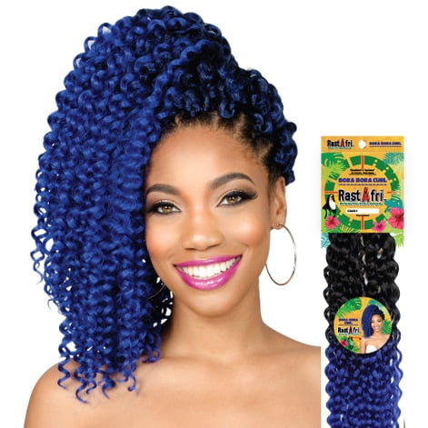 RastAfri Bora Bora Curl Crochet Hair 2 PACK, Color 1B/30