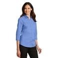 thumbnail image 4 of Port Authority Ladies 3/4 Sleeve SuperPro Twill Shirt-4XL (Ultramarine Blue), 4 of 6