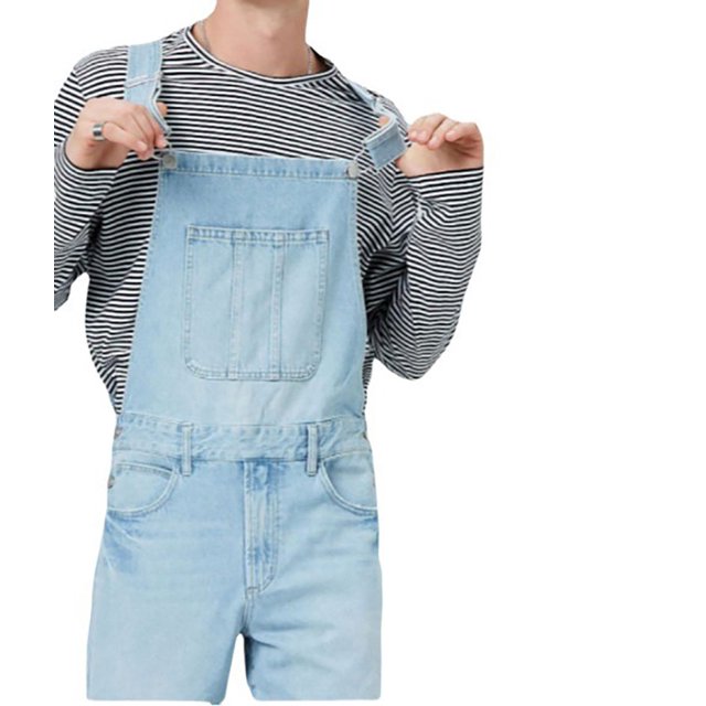 Pantalones vaqueros para hombre Peto de mezclilla Peto y tirantes Pantalones de trabajo LingWen 1327533403900