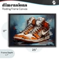 thumbnail image 4 of Stupell Industries Contemporary Red & White Sneakers Splash Black Floating Frame Canvas Art, 25 x 17, by Creative Studio, 4 of 8