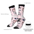 thumbnail image 4 of Fotbe Cat Pattern Long Socks for Men & Women – Breathable & Stretchy Compression Socks, Ideal for Running, Travel, and Everyday Wear Size 5-11, 4 of 6
