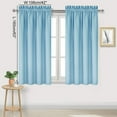 thumbnail image 2 of Thermal Insulated 100% Blackout Curtains for Bedroom with Liner, Double Layer Full Room Darkening Noise Reducing Rod Pocket Curtain (42 x 63 Inch, Light Blue, 1 panel), 2 of 6