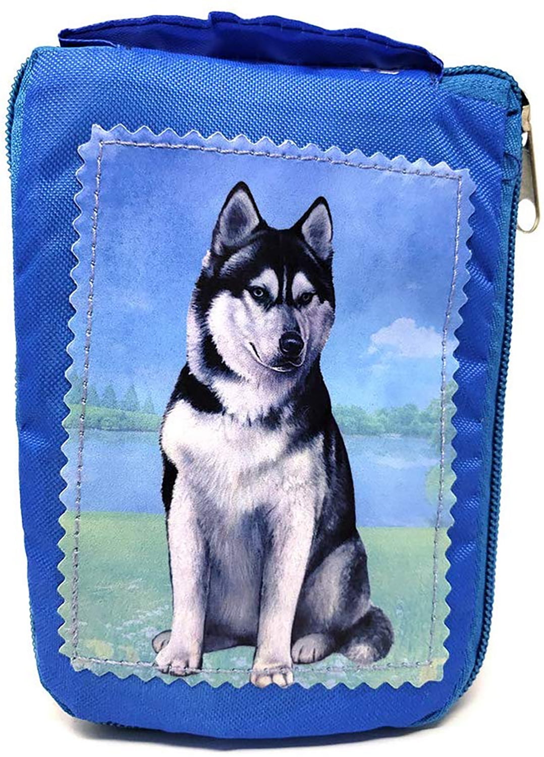 Siberian Husky Foldable Bag Durable, Waterproof Zippered Market