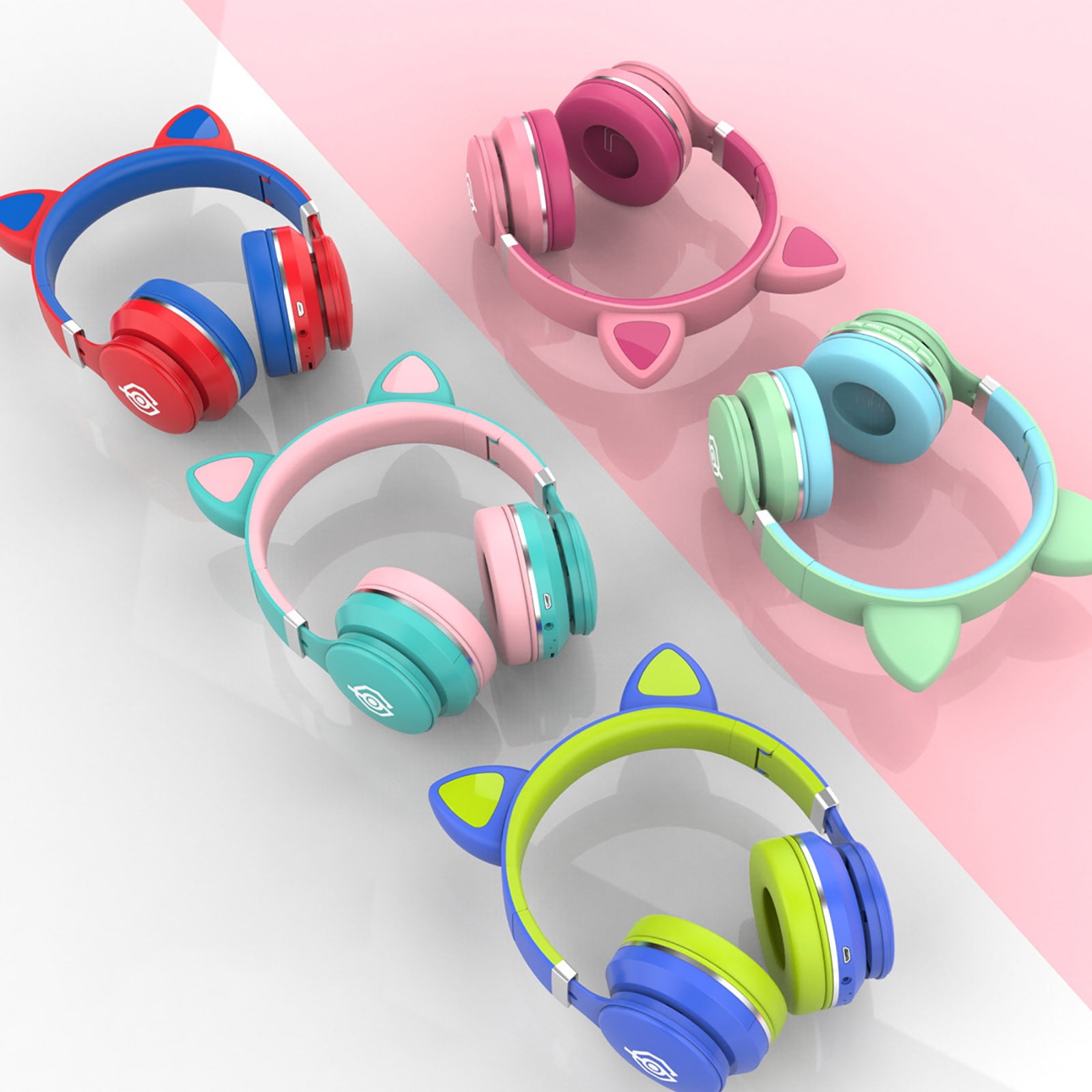 Over-Ear Wired Headphones with Microphone with 1.45m-Tangle-Free Nylon Line&3.5mm Plug,Lightweight Foldable & Portable Headphones for Smartphone,Tablet,Computer,Mp3/4