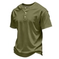thumbnail image 2 of Trgacdwlo S-4XL Henley Shirts for Men Quick Dry Mens Shirts Short Sleeve Gym Workout Summer Big and Tall Green Shirts for Men, 2 of 6