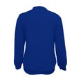 thumbnail image 4 of Women's Casual Fashion Solid Color Long-sleeved Zipper Jacket Blue L, 4 of 4