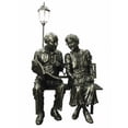 thumbnail image 2 of 6' Lighted Elderly Couple with Street Lamp Outdoor Garden Statue, 2 of 2