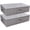Dark Gray,2pcs-27.5*15.7*7", variant on 3collapsible Rigid Underbed Storb 27.5 * 15.7 7" Folding Fabric Boxes For Clothing Blankets Shoes In Closet Wardrobe Beige