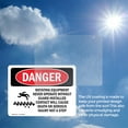 thumbnail image 6 of (2 Pack) Rotating Equipment Never Operate OSHA Danger Sign 24 Inch X 18 Inch Vinyl Label Decal Sticker Weather Resistant, UV Protected for Workplace, Business, and Construction Site,, 6 of 7