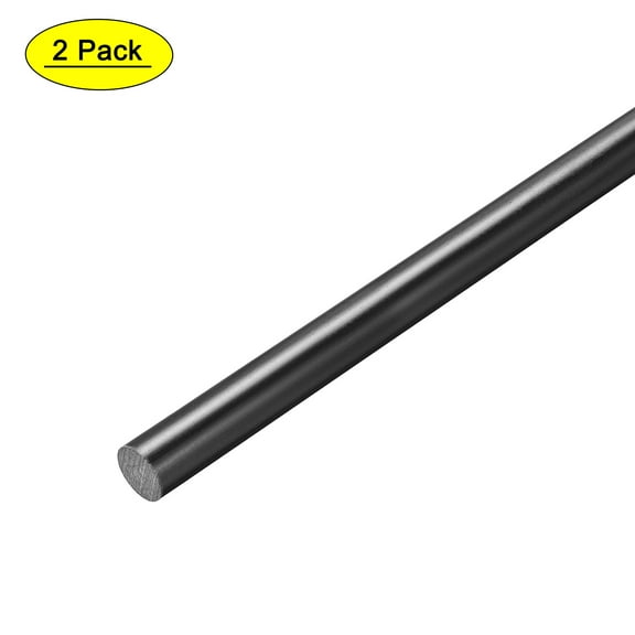 Uxcell FRP Fiberglass Round Rod 5/16" Dia 20" Long Black Engineering Round Bar 2pcs