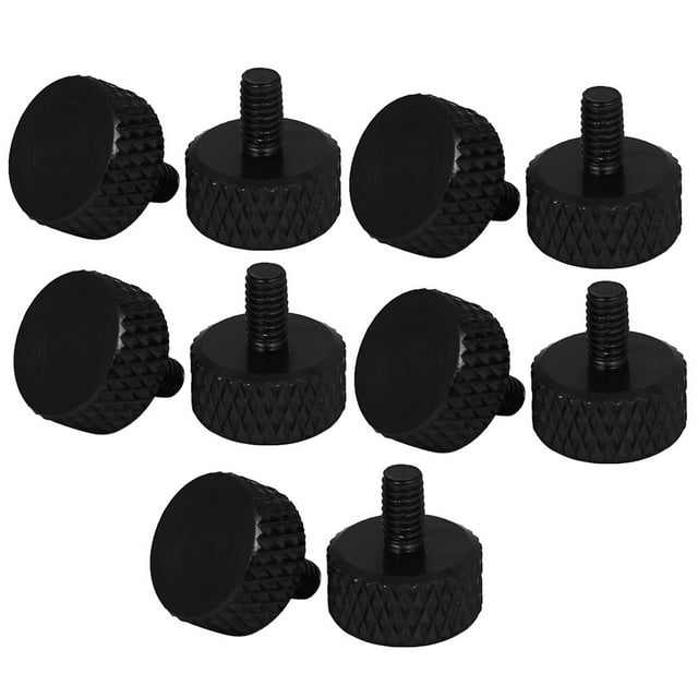 Unique Bargains Vis à Pouce Plates pour Cartes Graphiques PC Noir M3.5x6mm 10 Pcs