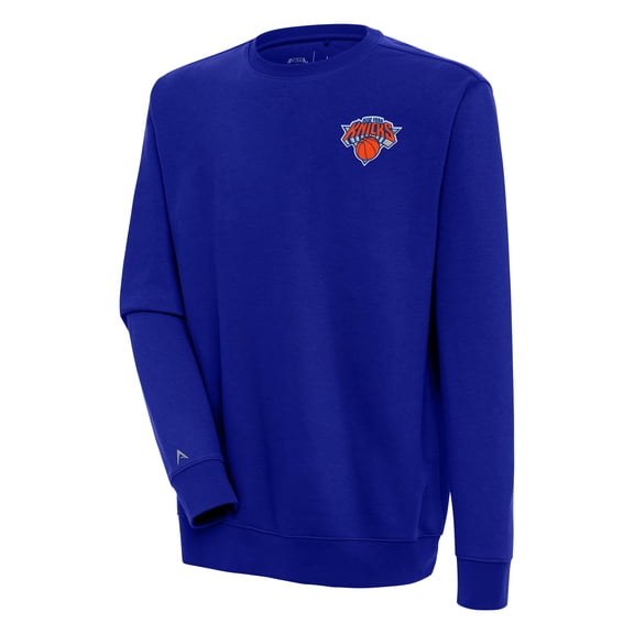 Men's Antigua  Blue New York Knicks Victory Pullover Sweatshirt