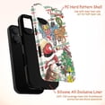 thumbnail image 4 of Striped Curious Monkey Christmas Collage Phone Case, Santa Claus and Holiday Carriage Design iPhone Cover, Festive Holiday Protective Case for iPhone 16 15 14 13 12 11 Pro Plus Mini, 4 of 6