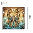 thumbnail image 2 of 12 Inch Wall Clock Battery Operated Silent Clock Decorative for Office, Kitchen, Outdoor, Living Room，Beautiful Dream Catcher Drawing, 2 of 4