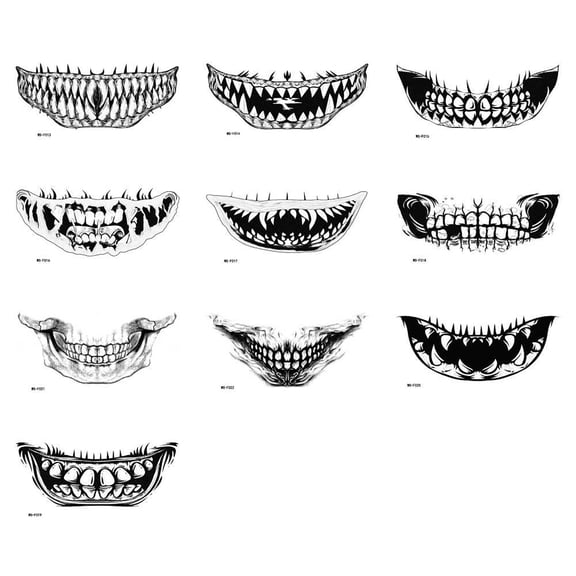 10 Sheet Halloween Temporary TattoosTattoos Stickers for Halloween