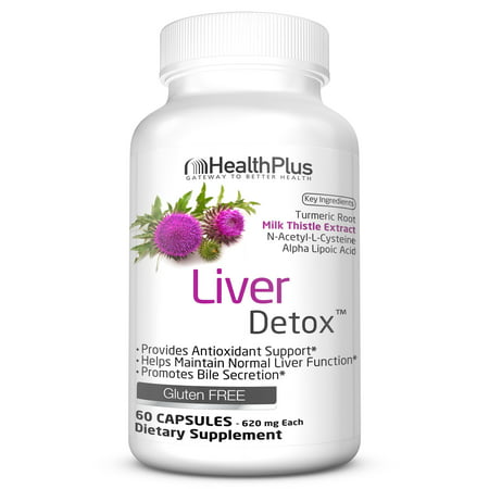 Health Plus Liver Detox, 60 Capsules, 30 Servings (Best Way To Repair Liver)