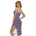 thumbnail image 2 of American Patriotic Plaid Printed Cross Back Cami Dress, American Flag Fashion Summer Maxi Sexy Casual Dress For Women. Gifts For Us Independence Day, 4Th Of July, 2 of 4