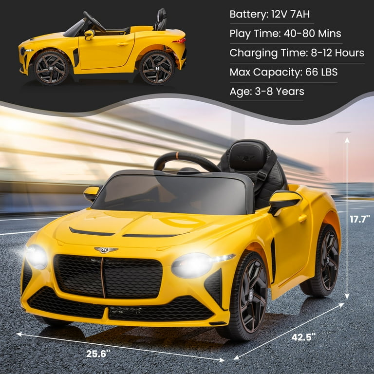 12V Ride on Toy Car, Licensed Bentley Electric Car, Remote Control