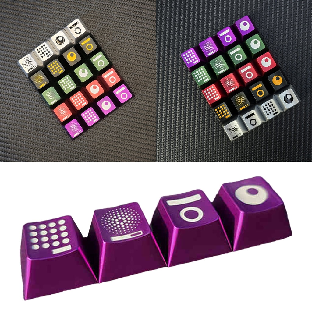 Aluminum Keycaps Featuring Enamel Finish Color Optional for Gaming Keyboards