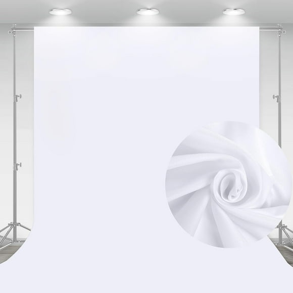 7 x 10 FT White Backdrop Background for Photography, Photo Booth Backdrop Photoshoot, Plain White Screen Cloth