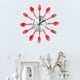 thumbnail image 3 of Reloj de cubiertos de acero inoxidable, cuchillo y tenedor, cuchara, reloj de pared, decoración de cocina, rojo, 3 of 10
