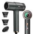 thumbnail image 1 of Professional Speed Hair Dryer 110000RPM Ionic with Diffuser Nozzle HD Display 2000W Gray, 1 of 4