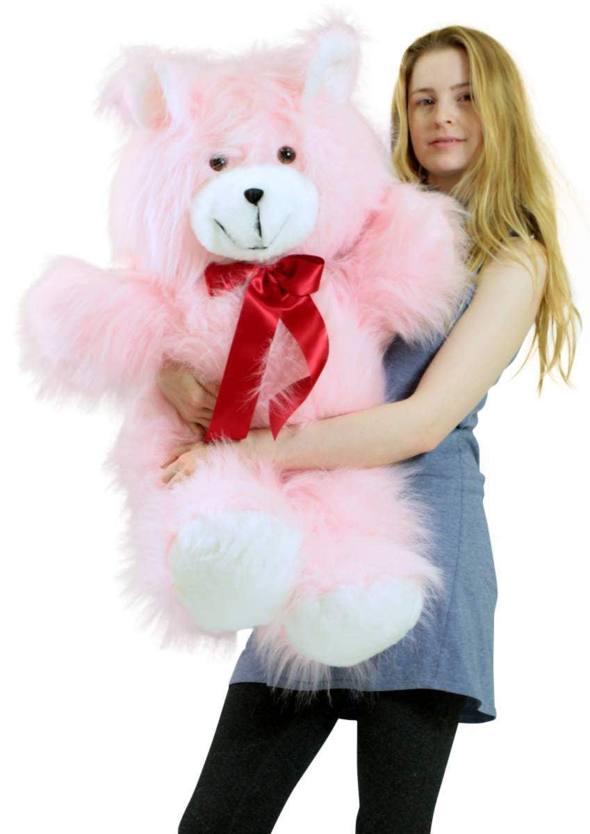 Made Giant Pink Teddy Bear 36 Inch Soft 